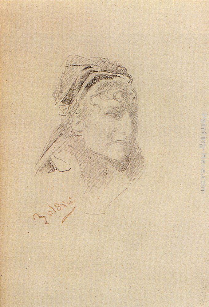 Giovanni Boldini Portrait Of Sarah Bernhardt